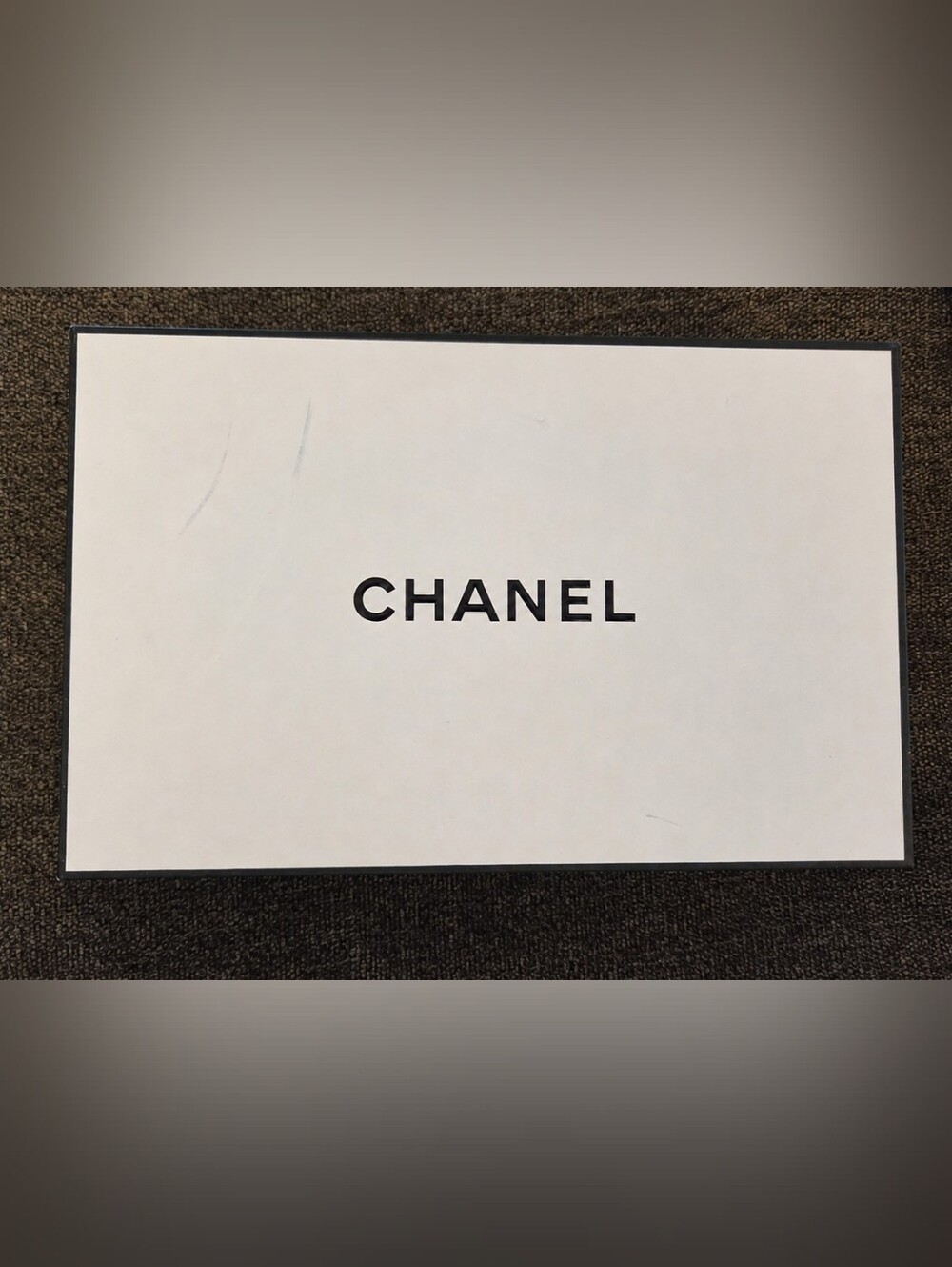 Authentic CHANEL Empty Gift Box White Black Packaging Tissue Wax Seal